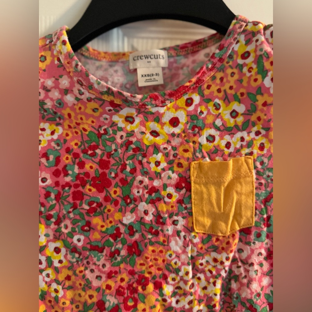 Crewcuts Multicolor Floral T-Shirt Dress, XS 2-3